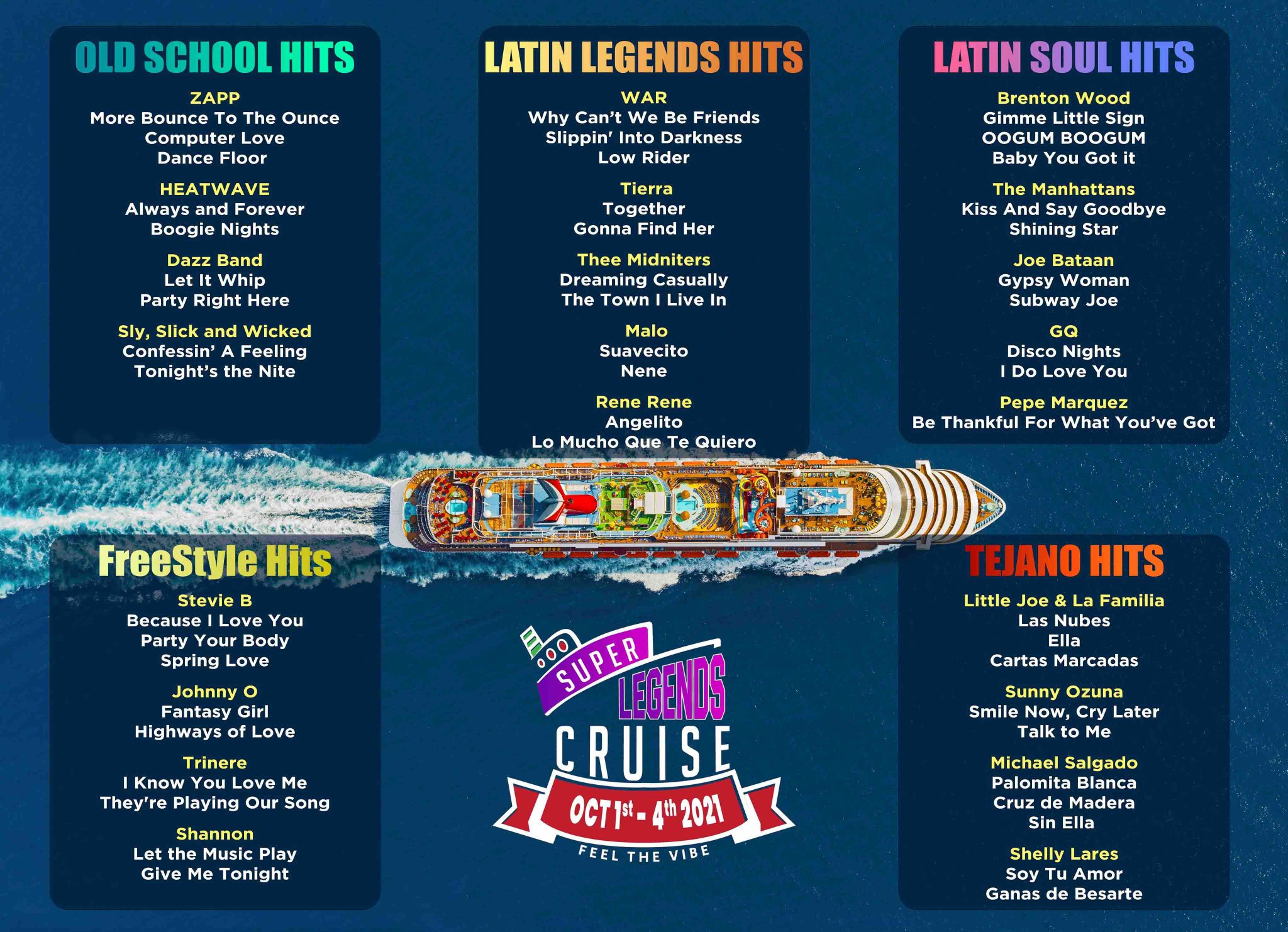 Latin Soul Cruise 23 Bands on 1 Concert Cruise
